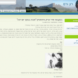 רון ורם מורה דרך סיור אריק איינשטיין