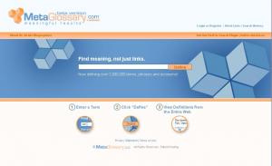 metaglossary, search engine, design